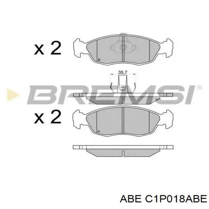 C1P018ABE ABE pastillas de freno delanteras