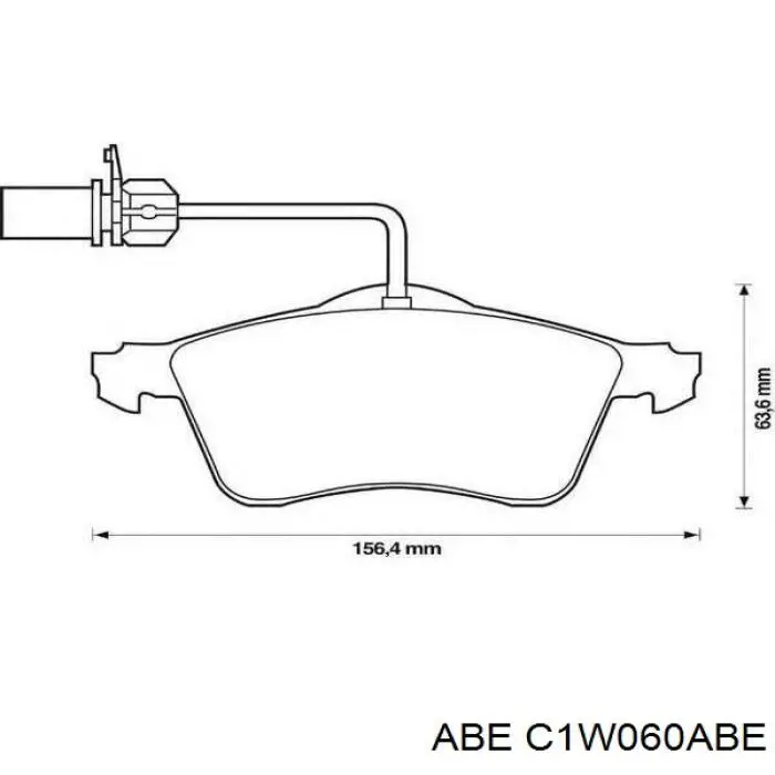 C1W060ABE ABE pastillas de freno delanteras