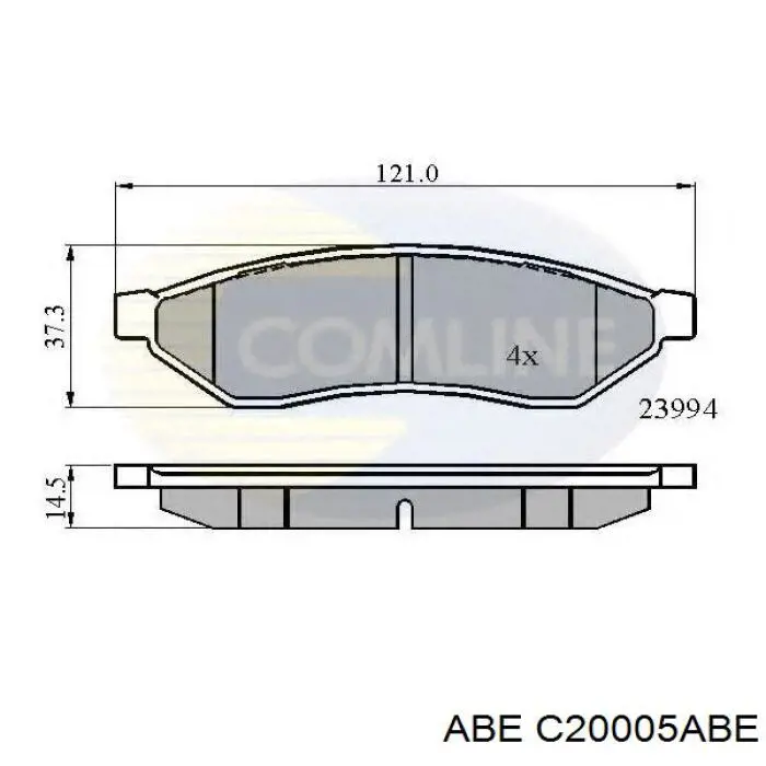 C20005ABE ABE pastillas de freno traseras