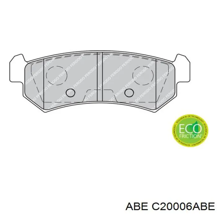 C20006ABE ABE pastillas de freno traseras