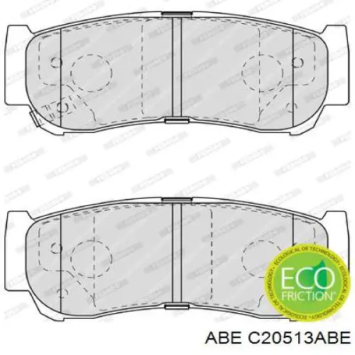 C20513ABE ABE pastillas de freno traseras