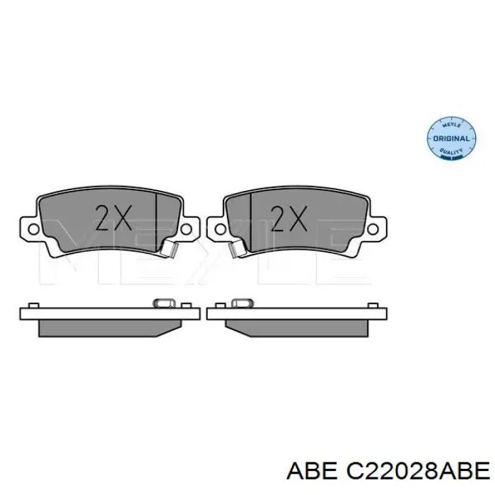 C22028ABE ABE pastillas de freno traseras