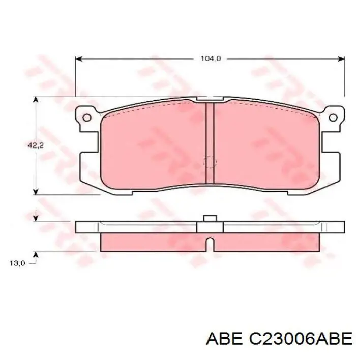 C23006ABE ABE pastillas de freno traseras