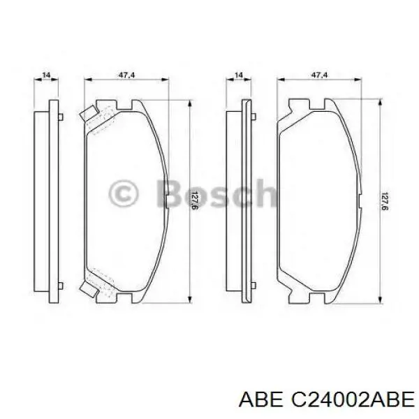 C24002ABE ABE pastillas de freno delanteras