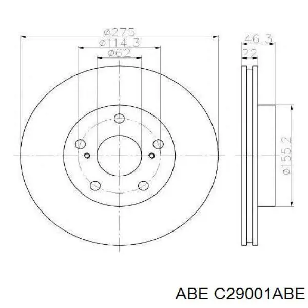 C29001ABE ABE pastillas de freno traseras