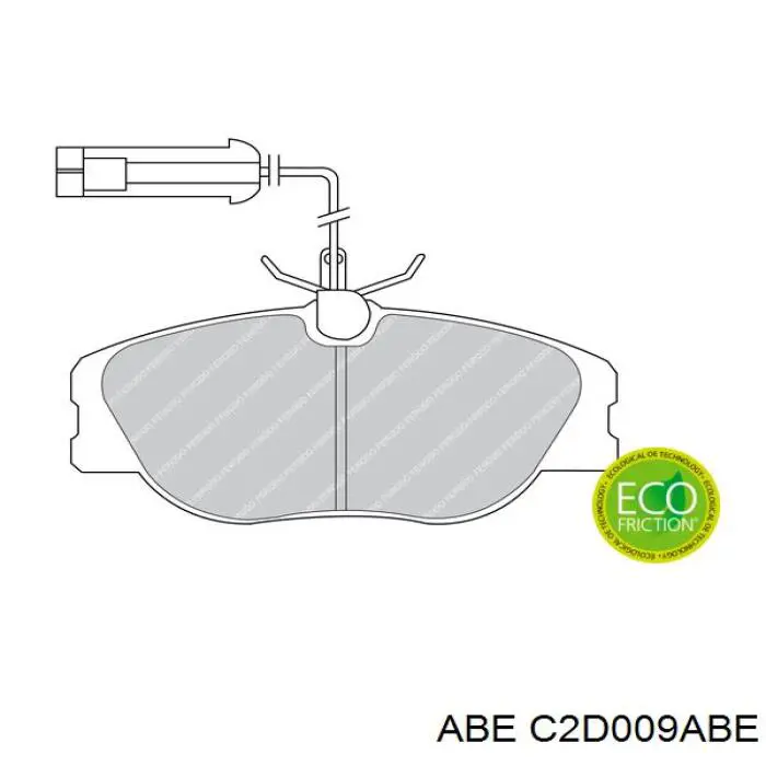 C2D009ABE ABE pastillas de freno traseras