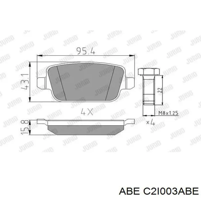 C2I003ABE ABE pastillas de freno traseras