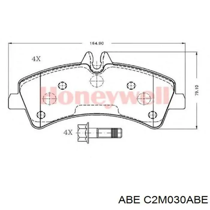 C2M030ABE ABE pastillas de freno traseras