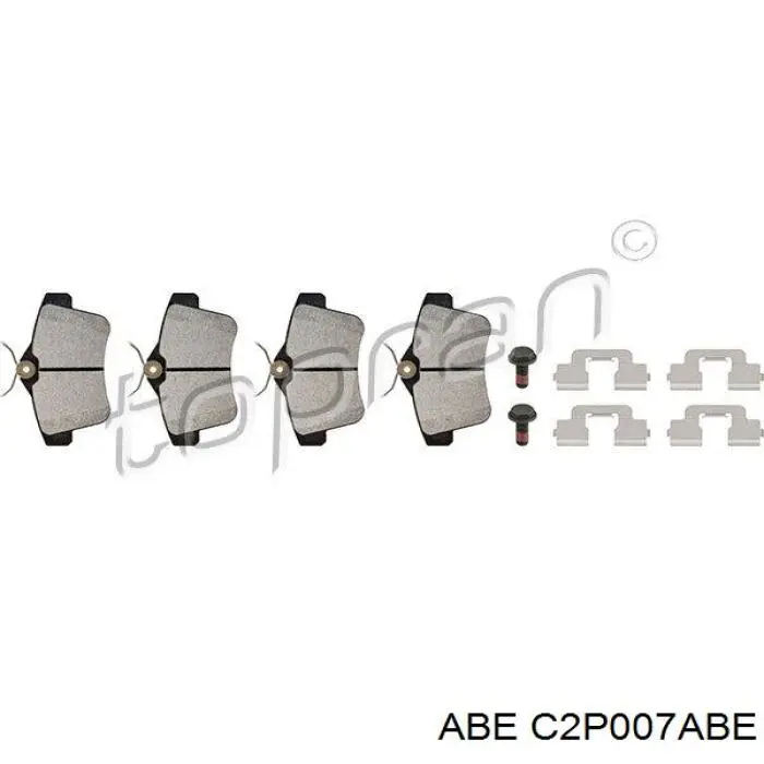 C2P007ABE ABE pastillas de freno traseras