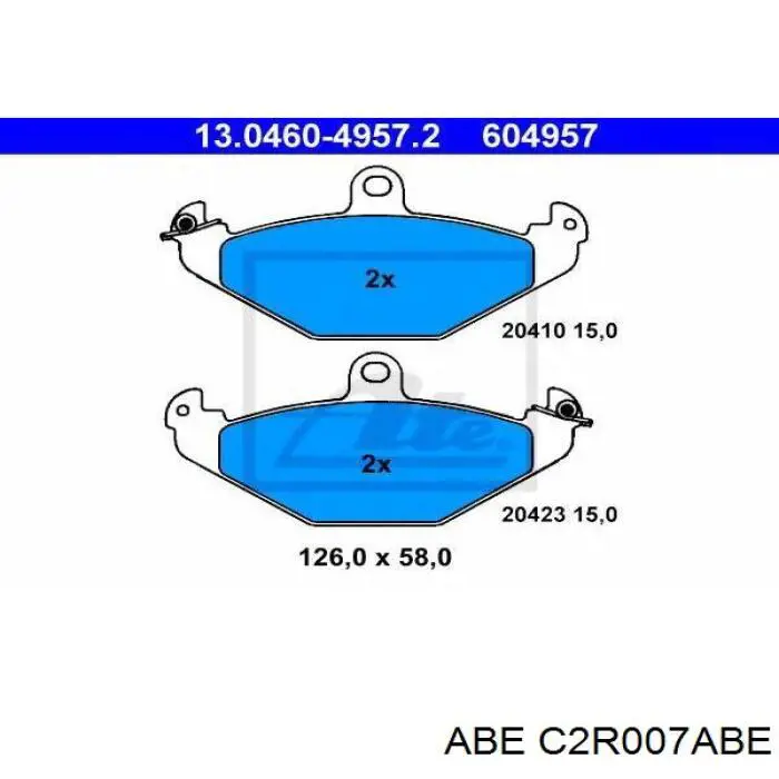 C2R007ABE ABE pastillas de freno traseras