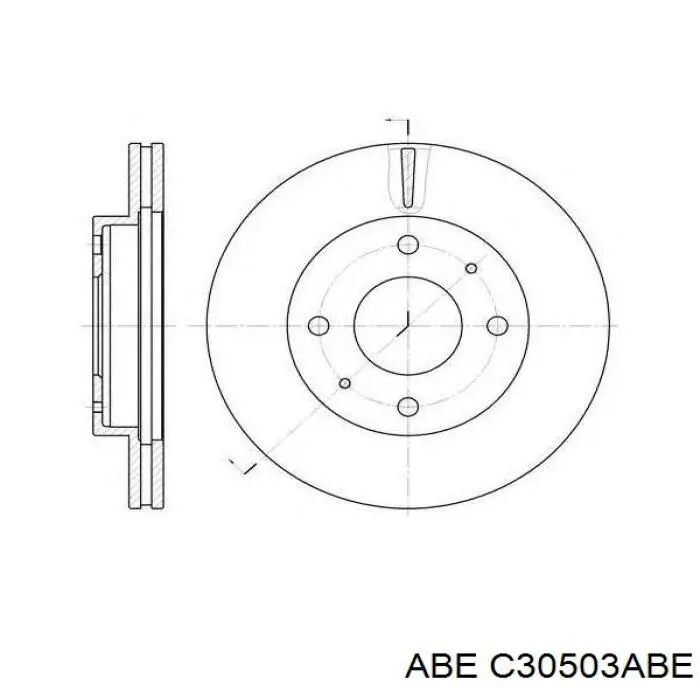 C30503ABE ABE freno de disco delantero