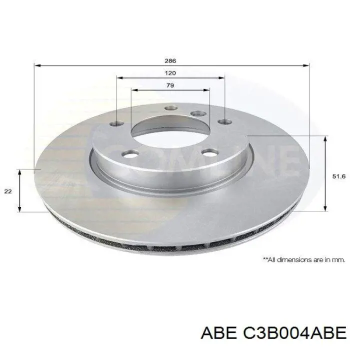 C3B004ABE ABE freno de disco delantero