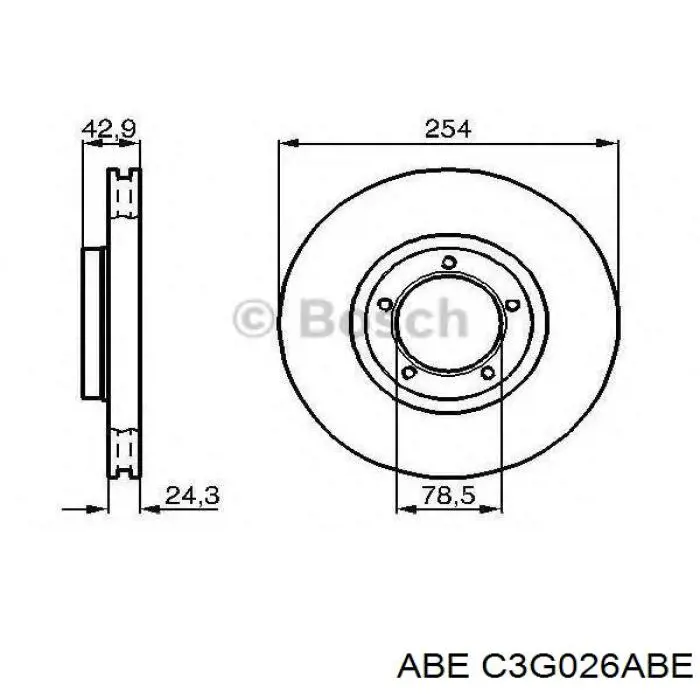 C3G026ABE ABE freno de disco delantero