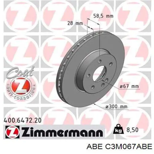 C3M067ABE ABE freno de disco delantero