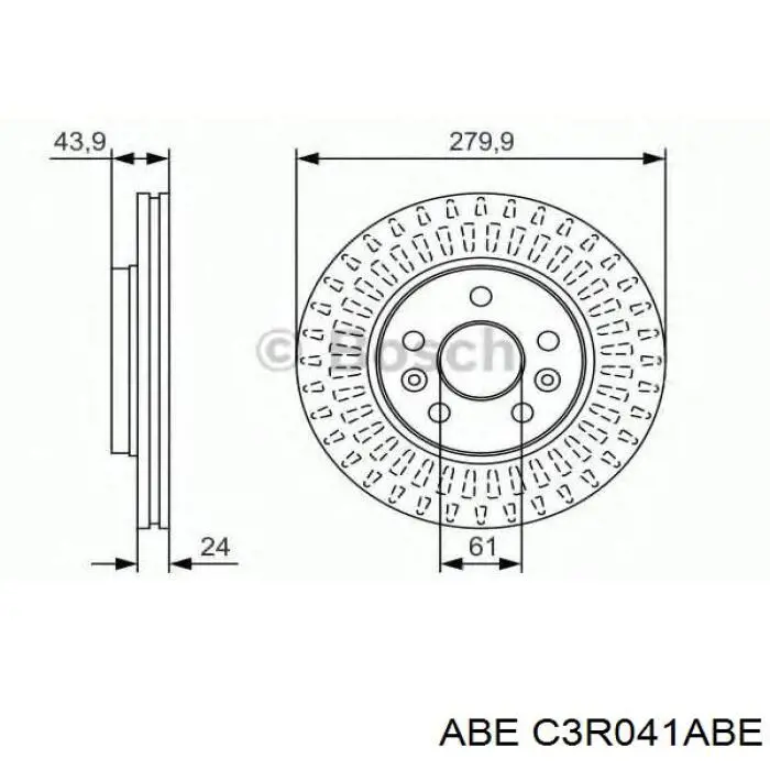 C3R041ABE ABE freno de disco delantero