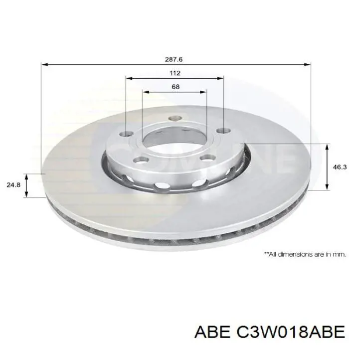 C3W018ABE ABE freno de disco delantero