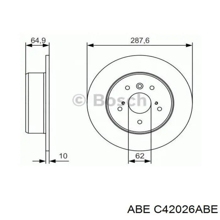 C42026ABE ABE disco de freno trasero