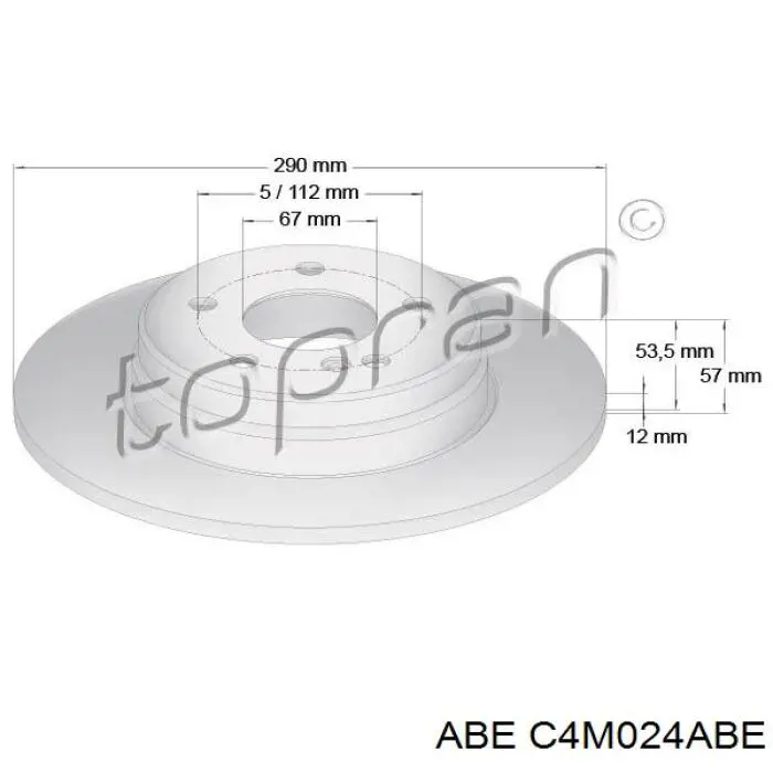 C4M024ABE ABE disco de freno trasero