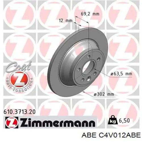 C4V012ABE ABE disco de freno trasero