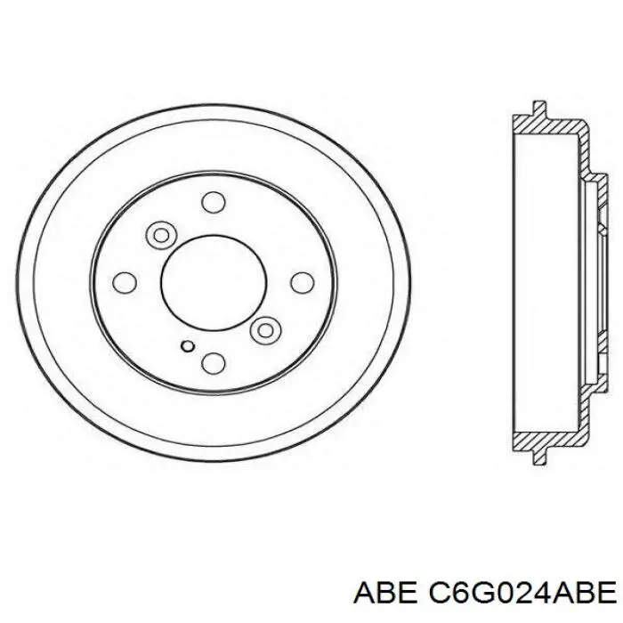 C6G024ABE ABE freno de tambor trasero