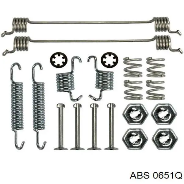 0651Q ABS kit de montaje, zapatas de freno traseras