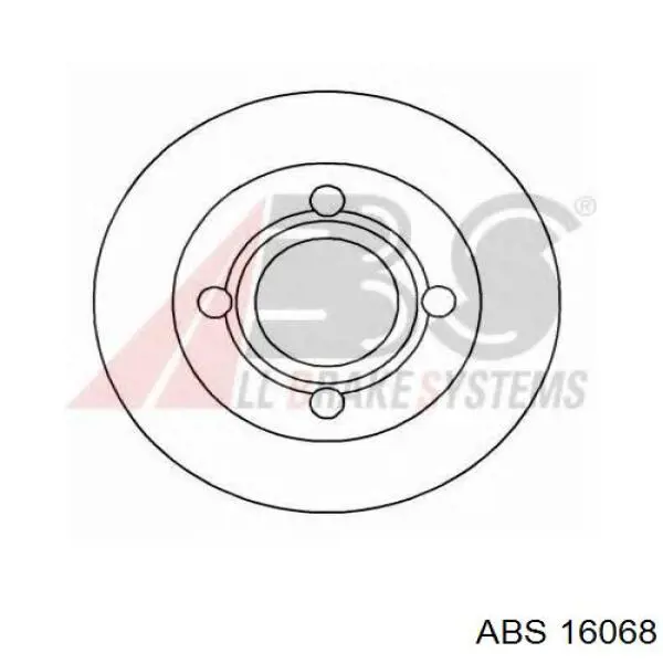 16068 ABS disco de freno trasero