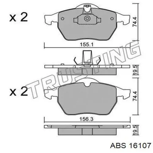 A124421261264 Mercedes freno de disco delantero