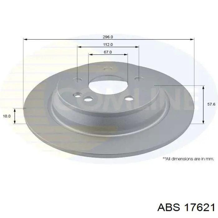 17621 ABS disco de freno trasero