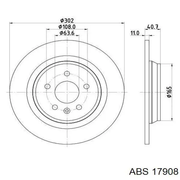 17908 ABS disco de freno trasero