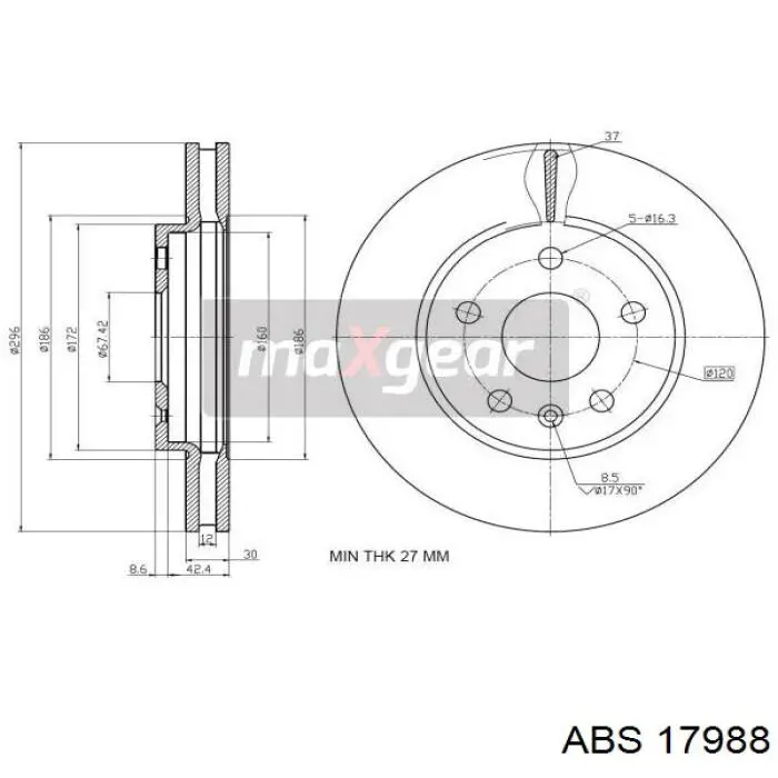 17988 ABS freno de disco delantero