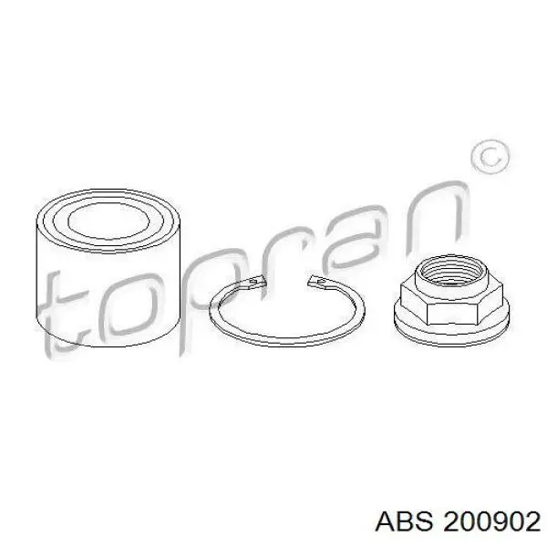 200902 ABS cojinete de rueda trasero