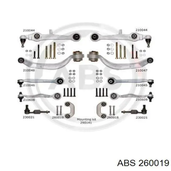 260019 ABS barra estabilizadora delantera izquierda