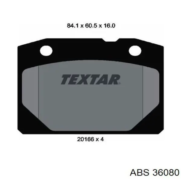 36080 ABS pastillas de freno delanteras