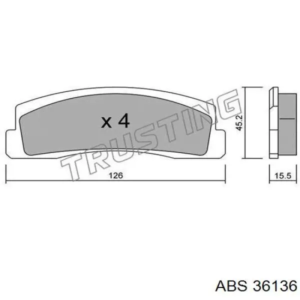 36136 ABS pastillas de freno delanteras