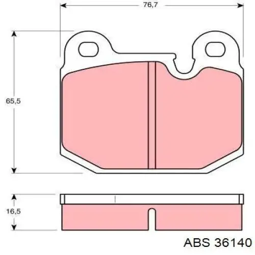 36140 ABS pastillas de freno delanteras