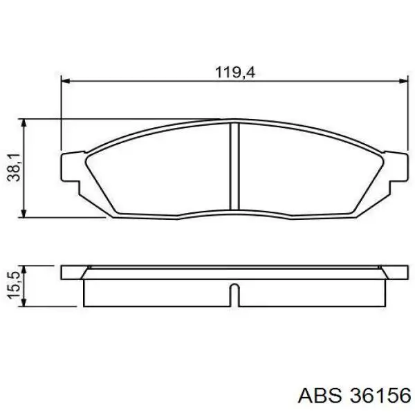 36156 ABS pastillas de freno delanteras