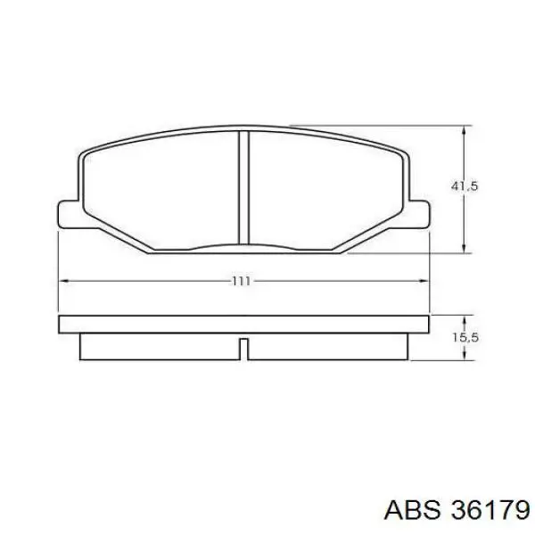 36179 ABS pastillas de freno delanteras