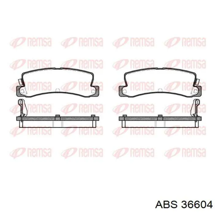 36604 ABS pastillas de freno traseras