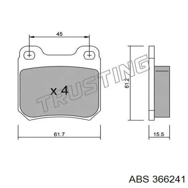 366241 ABS pastillas de freno traseras