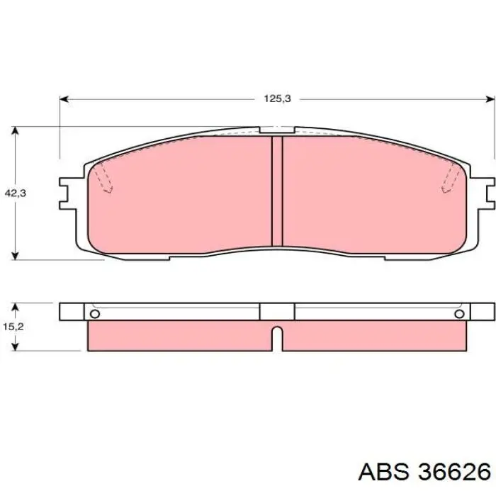 36626 ABS pastillas de freno traseras