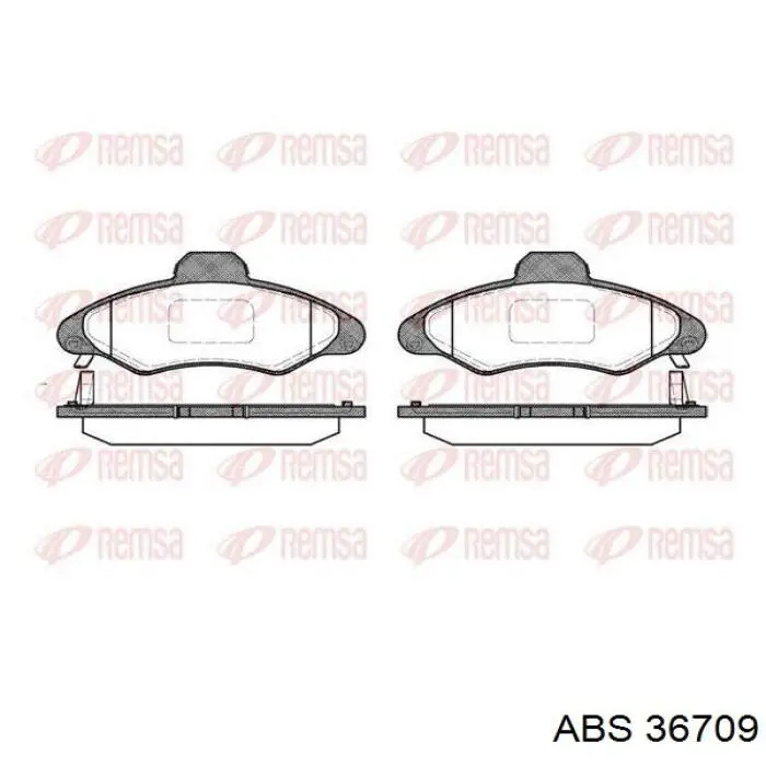 36709 ABS pastillas de freno delanteras