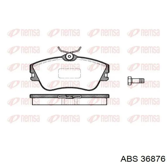 36876 ABS pastillas de freno delanteras