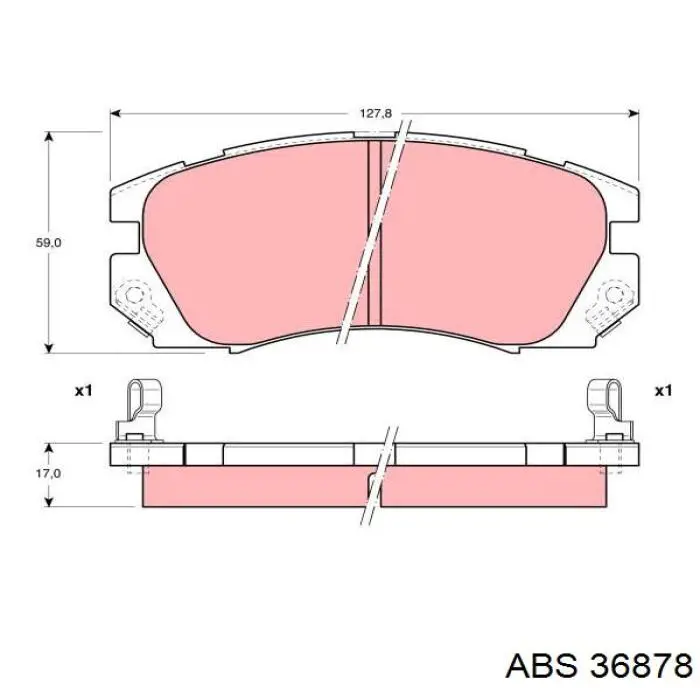 36878 ABS pastillas de freno delanteras