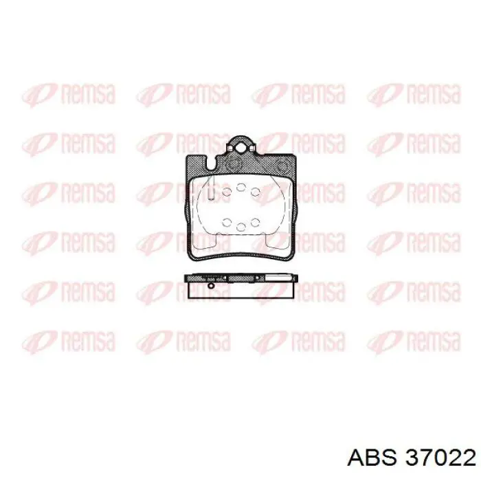 37022 ABS pastillas de freno traseras