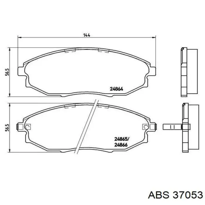 37053 ABS pastillas de freno delanteras