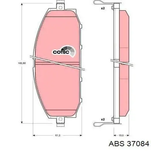 37084 ABS pastillas de freno delanteras