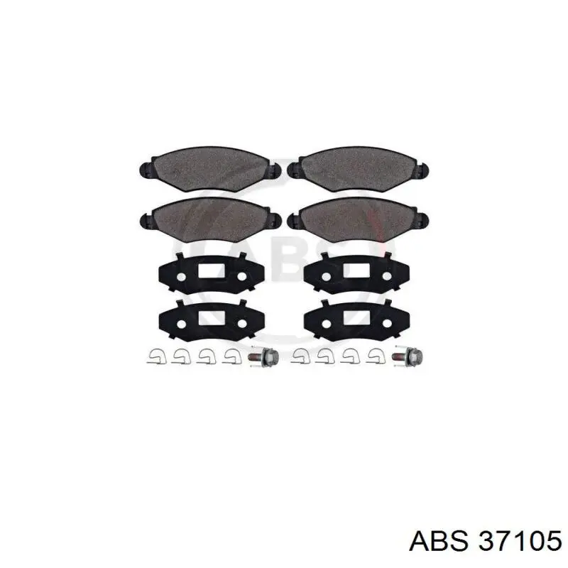 37105 ABS pastillas de freno delanteras