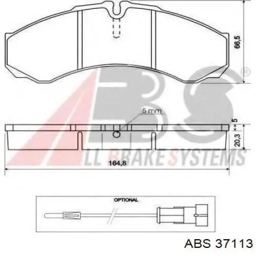 37113 ABS pastillas de freno traseras