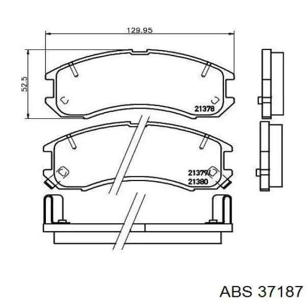 37187 ABS pastillas de freno delanteras