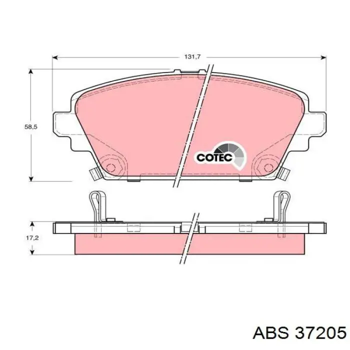 37205 ABS pastillas de freno delanteras